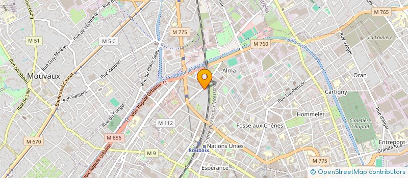 localisation de l'entreprise CLB  ROUBAIX