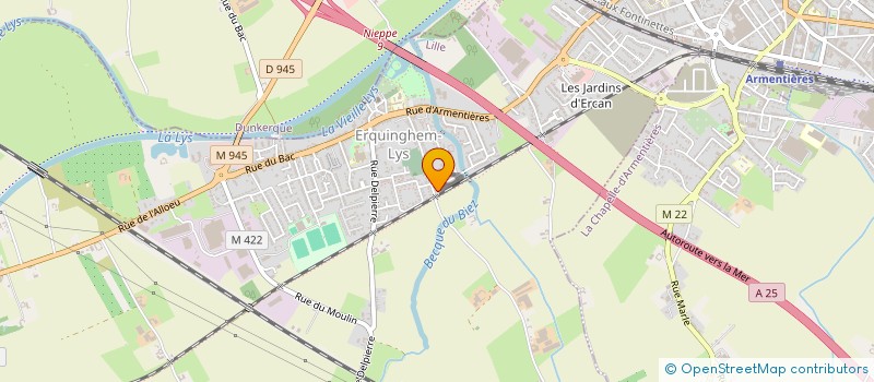 localisation de l'entreprise CLB  ERQUINGHEM-LYS