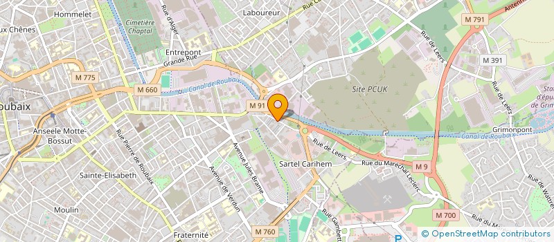 localisation de l'entreprise CLB IMMO  ROUBAIX