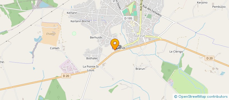 localisation de l'entreprise CLB PEINTURE  SURZUR