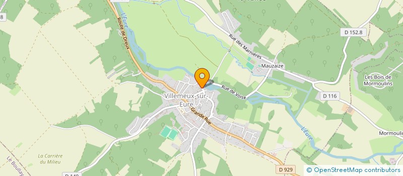 localisation de l'entreprise CLC ELECTRICITE à VILLEMEUX-SUR-EURE