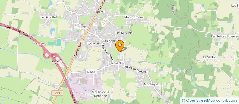 localisation de l'entreprise CLCOM  FEILLENS