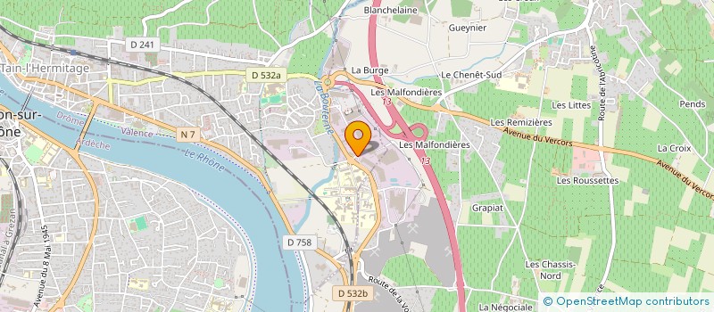 localisation de l'entreprise CLD IMMO  TAIN-L'HERMITAGE