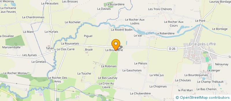 localisation de l'entreprise CLE'HOME  ERCE-PRES-LIFFRE