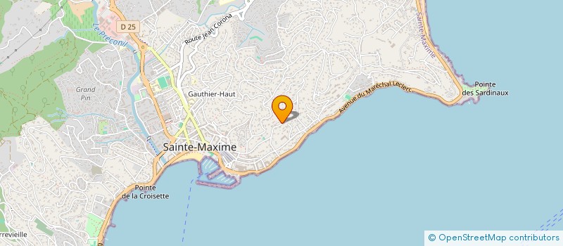 localisation de l'entreprise CLE'MAX à SAINTE MAXIME