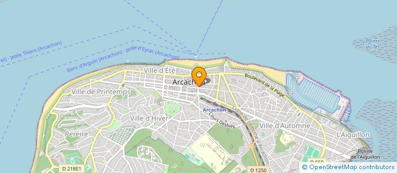 localisation de l'entreprise CLE OPTIC à ARCACHON
