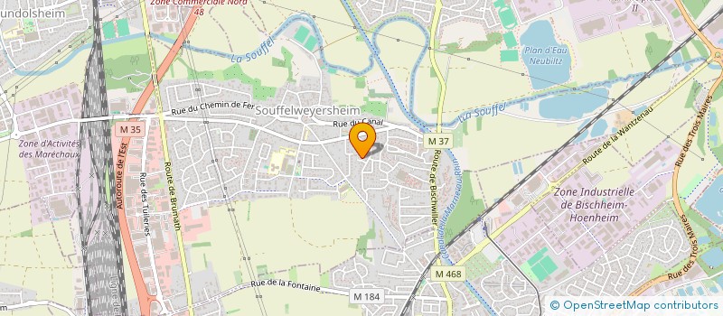 localisation de l'entreprise CLEAN CAR 67  SOUFFELWEYERSHEIM