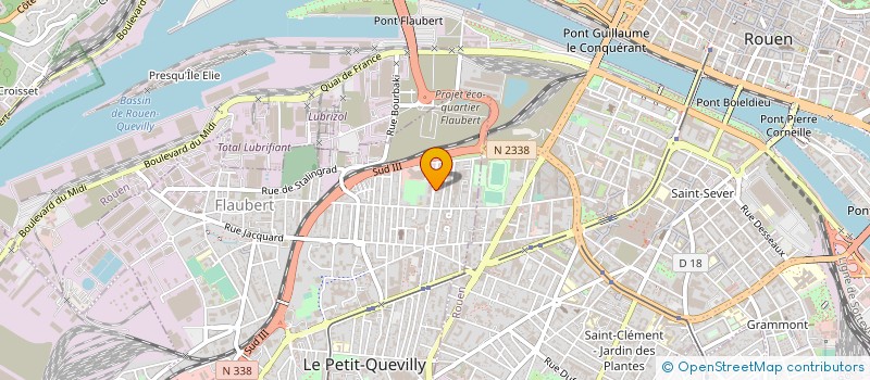 localisation de l'entreprise CLEAN VITRES 76 à LE PETIT-QUEVILLY