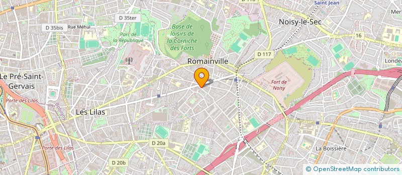 localisation de l'entreprise CLEAN VITRINE à ROMAINVILLE