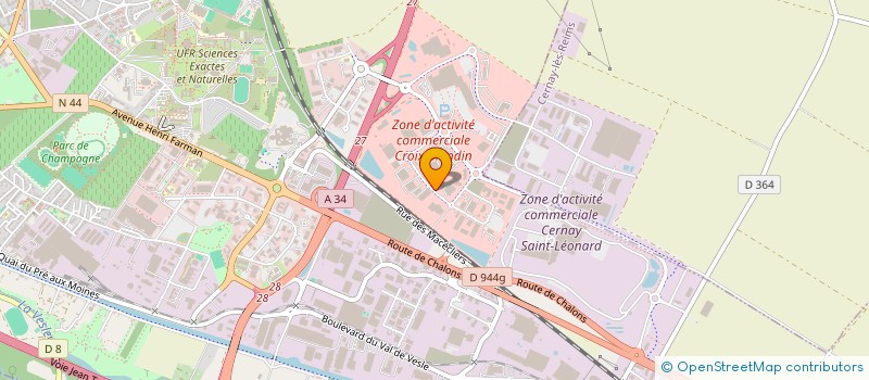 localisation de l'entreprise CLEANCARS CROIX BLANDIN  REIMS