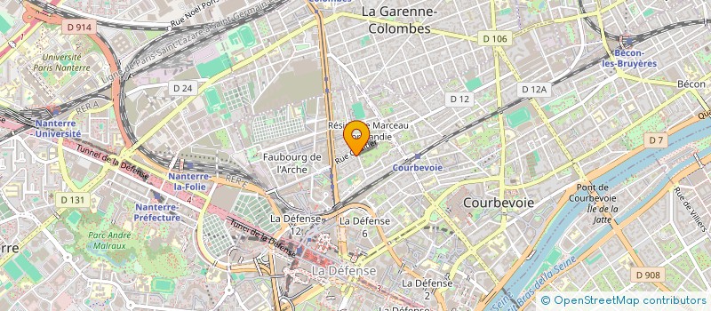 localisation de l'entreprise CLEANEX à COURBEVOIE