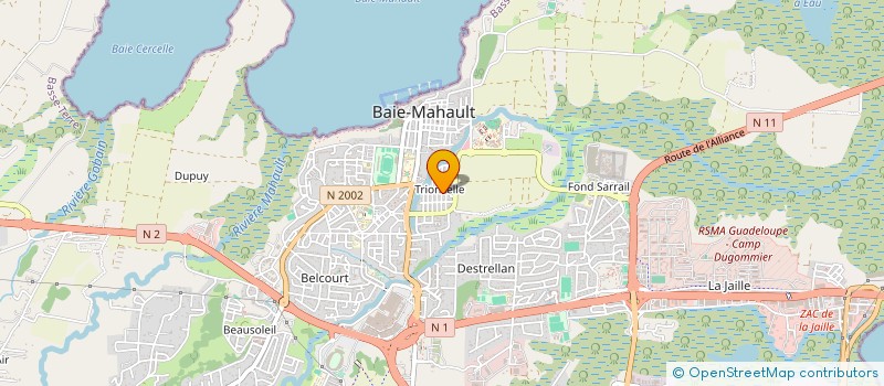 localisation de l'entreprise CLEANING ENVIRONNEMENT  BAIE MAHAULT