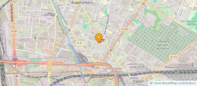 localisation de l'entreprise CLEF-MONCEAU  AUBERVILLIERS