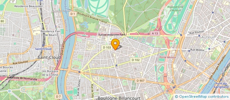 localisation de l'entreprise CLEFORTCHANGE  BOULOGNE-BILLANCOURT