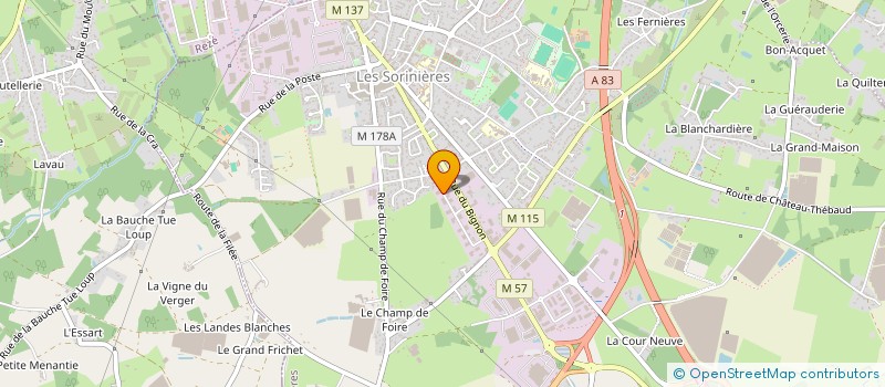 localisation de l'entreprise CLEFREMAT  LES SORINIERES