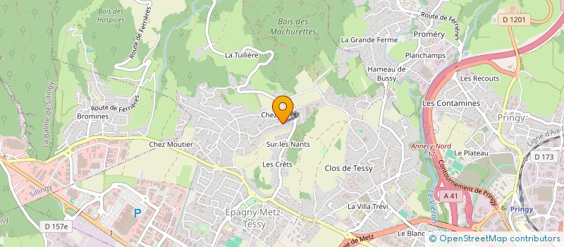 localisation de l'entreprise CLEFS2BOIS  EPAGNY METZ-TESSY