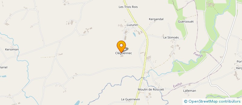 localisation de l'entreprise CLEGUENNEC  EVELLYS