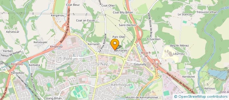 localisation de l'entreprise CLELO à QUIMPER