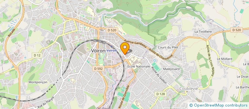 localisation de l'entreprise CLEM 38 à VOIRON