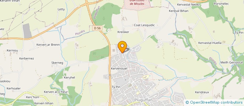 localisation de l'entreprise CLEM COUVERTURE à PLUGUFFAN