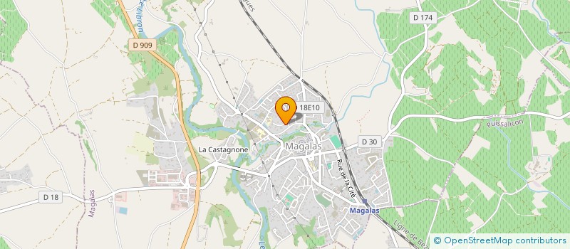 localisation de l'entreprise CLEM PAYSAGE  MAGALAS