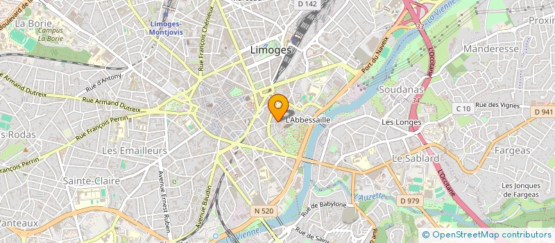 localisation de l'entreprise CLEMARE à LIMOGES