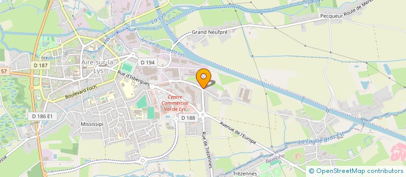 localisation de l'entreprise CLEMENCEAU  AIRE-SUR-LA-LYS