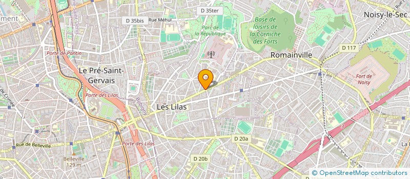 localisation de l'entreprise CLEMENCEAU IMMO à LES LILAS