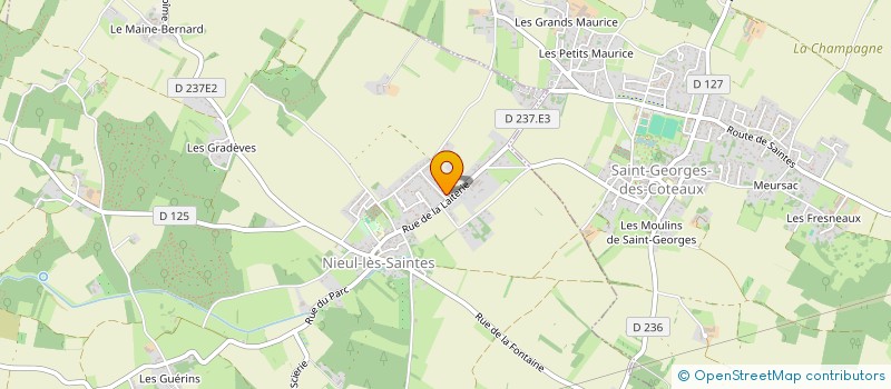 localisation de l'entreprise CLEMENCEAU LOEILLET  NIEUL-LES-SAINTES