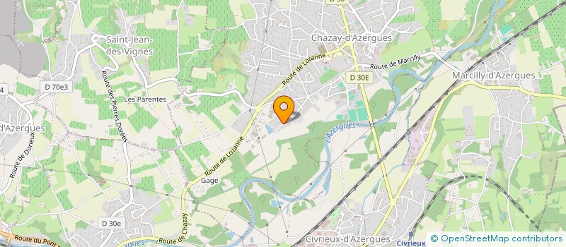 localisation de l'entreprise CLEMENT  CHAZAY-D'AZERGUES