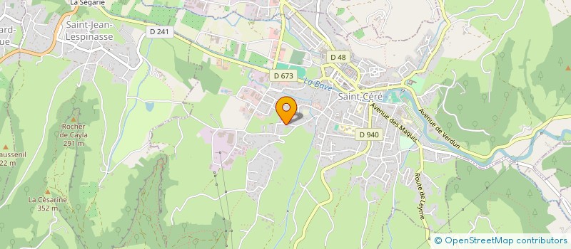 localisation de l'entreprise CLEMENT BORIE  SAINT-CERE