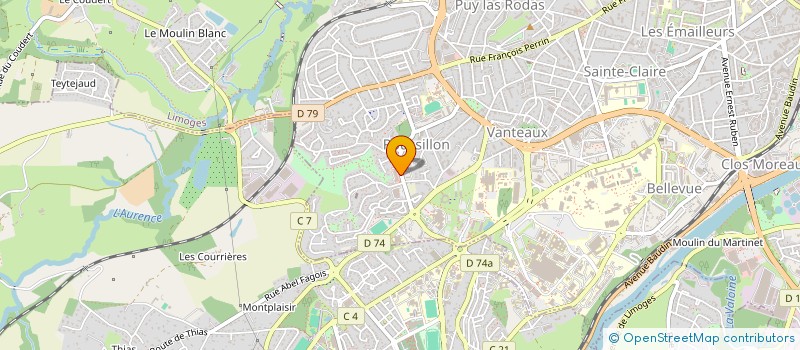 localisation de l'entreprise CLEMENT ET CIE à LIMOGES