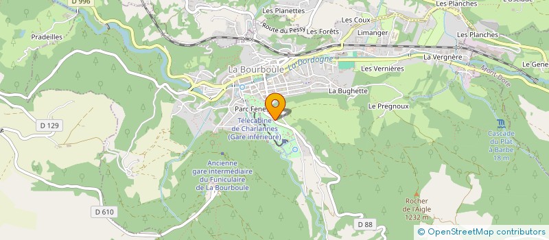 localisation de l'entreprise CLEMENT-JAHAN INDIVISION  LA BOURBOULE