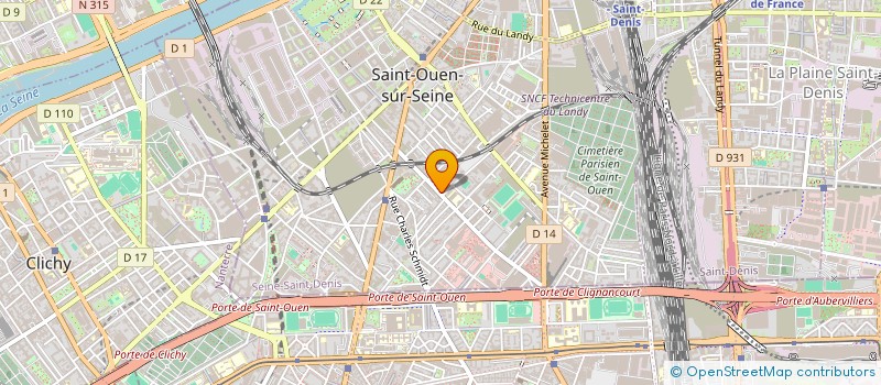 localisation de l'entreprise CLEMENT ROSIERS à SAINT-OUEN-SUR-SEINE