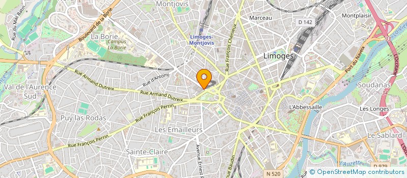 localisation de l'entreprise CLEMENTINE  LIMOGES