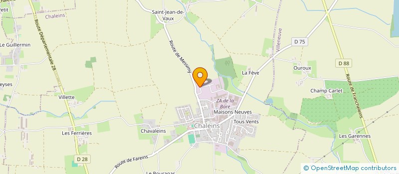 localisation de l'entreprise CLEMVALE  CHALEINS