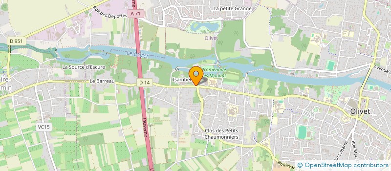 localisation de l'entreprise CLERALYS à OLIVET