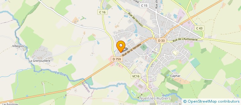 localisation de l'entreprise CLERJAUD  NUEIL-LES-AUBIERS