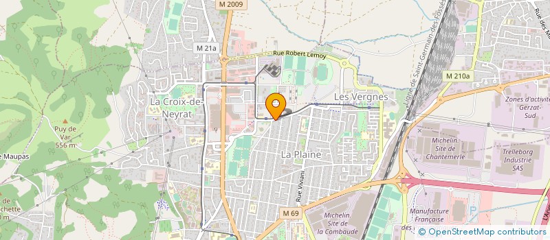 localisation de l'entreprise CLERMONT FOOT  CLERMONT-FERRAND