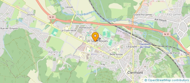 localisation de l'entreprise CLERMONT LOISIRS ANIMATION JEUNESSE  CLERMONT