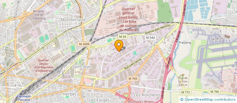 localisation de l'entreprise CLERMONT PNEUS  CLERMONT-FERRAND