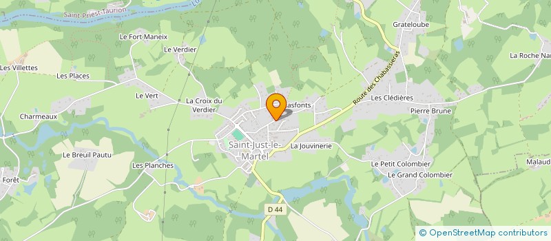 localisation de l'entreprise CLET'IMMO à SAINT-JUST-LE-MARTEL
