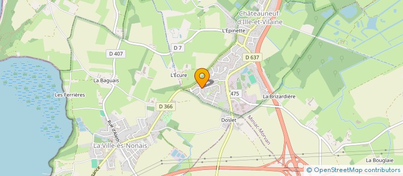 localisation de l'entreprise CLEUR  CHATEAUNEUF-D'ILLE-ET-VILAINE