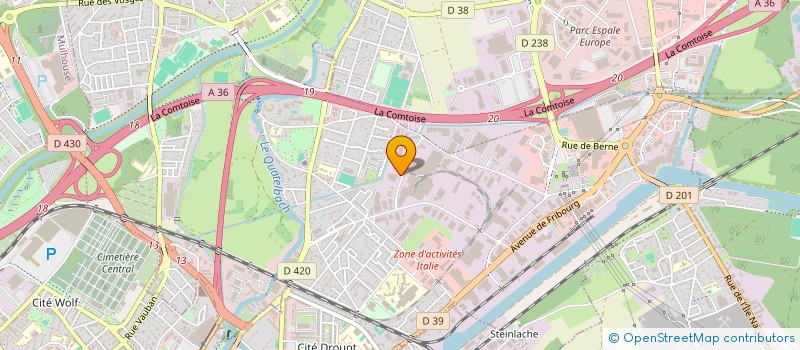 localisation de l'entreprise CLF  ILLZACH