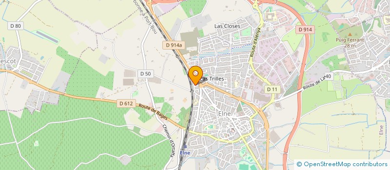 localisation de l'entreprise CLF-FOULIARD  ELNE