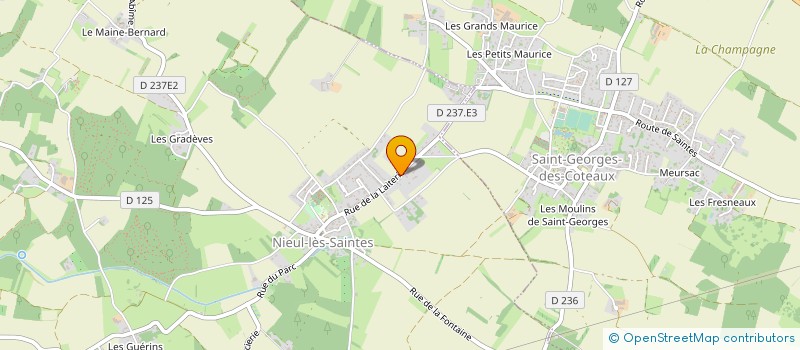 localisation de l'entreprise CLF TRANSPORT à NIEUL-LES-SAINTES