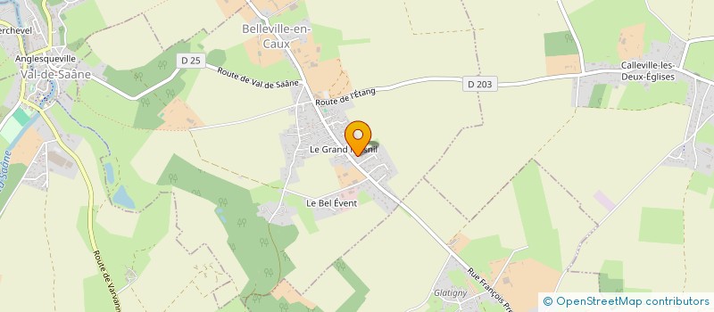 localisation de l'entreprise CLF TRANSPORT à BELLEVILLE-EN-CAUX