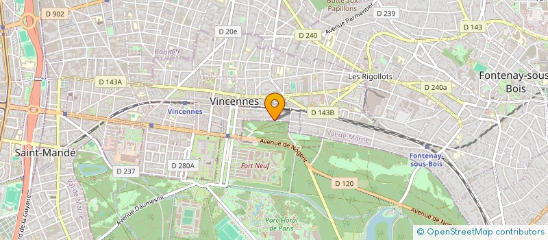 localisation de l'entreprise CLFB INVEST à VINCENNES