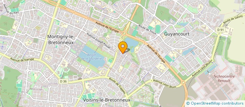 localisation de l'entreprise CLHK IMMO  GUYANCOURT