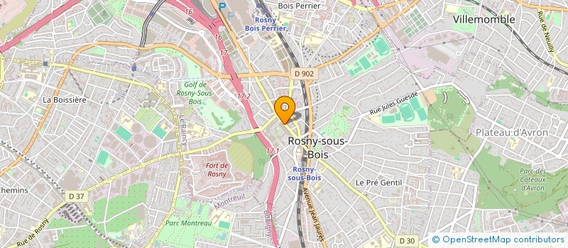 localisation de l'entreprise CLHOE à ROSNY-SOUS-BOIS
